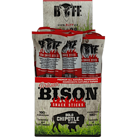 Bison Meat Snack Sticks - Bold Chipotle Twin Pack Box